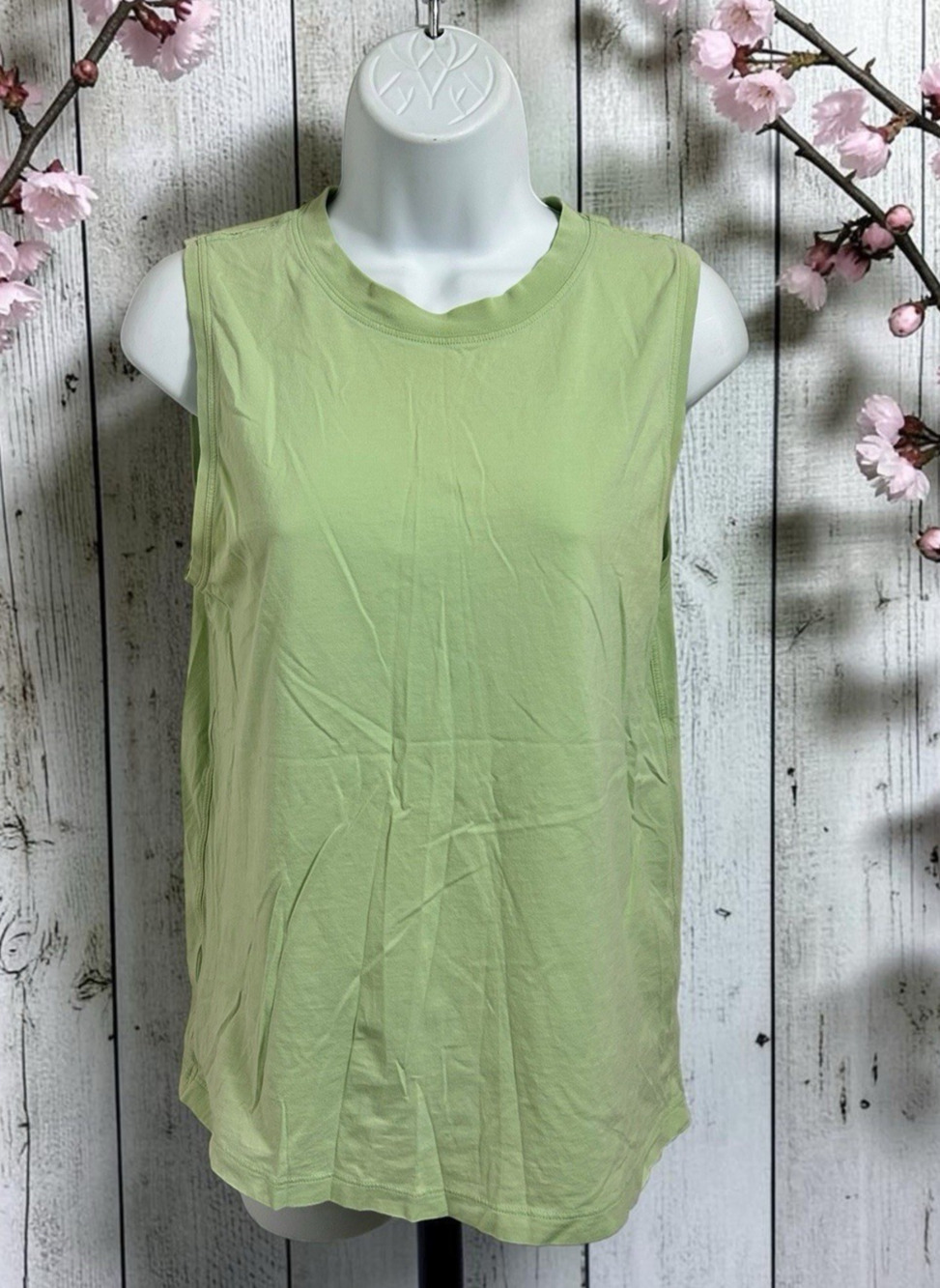 Lululemon Pink Muscle Tank Top Sz 4 Cotton Blend Sleeveless Athletic Shirt